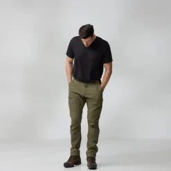 Trousers & Leg Wear-Fjallraven Mens Abisko Hybrid Trail Trousers - Black