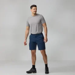 Shorts-Fjallraven Mens Abisko Hybrid Trail Shorts - Navy