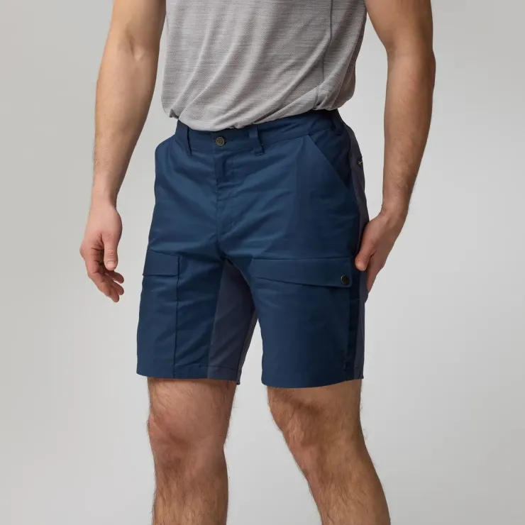 Shorts-Fjallraven Mens Abisko Hybrid Trail Shorts - Navy