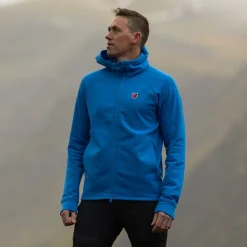 Fleece & Mid Layer-Fjallraven Mens Expedition Fleece Hoodie - UN Blue