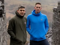 Fleece & Mid Layer-Fjallraven Mens Expedition Fleece Hoodie - UN Blue