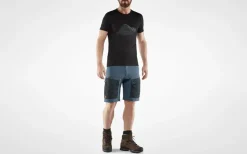 Shorts-Fjallraven Mens Keb Shorts - Black-Stone Grey