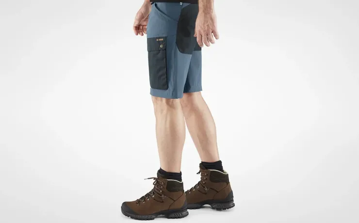 Shorts-Fjallraven Mens Keb Shorts - Black-Stone Grey