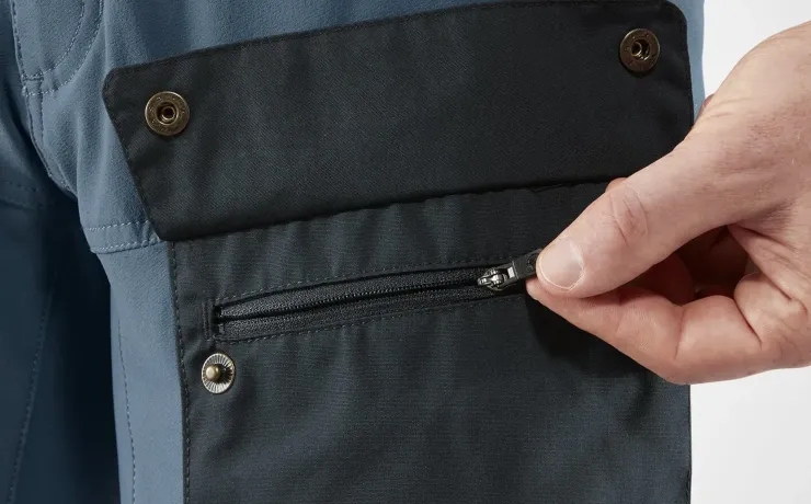 Shorts-Fjallraven Mens Keb Shorts - Black-Stone Grey