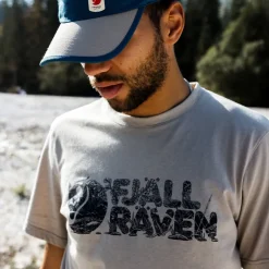 T-Shirts & Baselayers-Fjallraven Mens Lush Logo T-shirt - Fossil