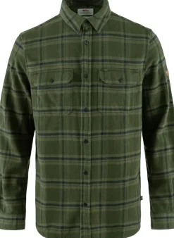 Shirts-Fjallraven Mens Ovik Heavy Flannel Shirt - Deep Forest-Laurel Green
