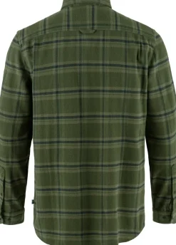 Shirts-Fjallraven Mens Ovik Heavy Flannel Shirt - Deep Forest-Laurel Green