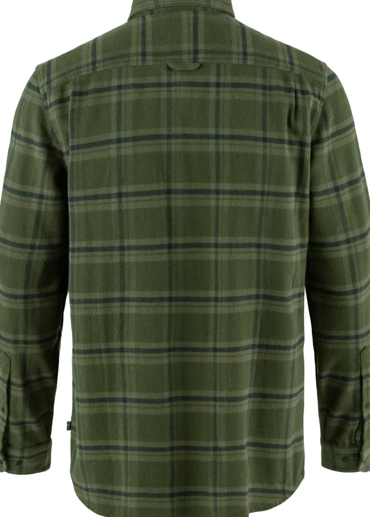 Shirts-Fjallraven Mens Ovik Heavy Flannel Shirt - Deep Forest-Laurel Green
