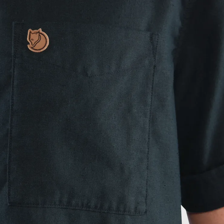 Shirts-Fjallraven Mens Ovik Travel SS Shirt - Chalk White
