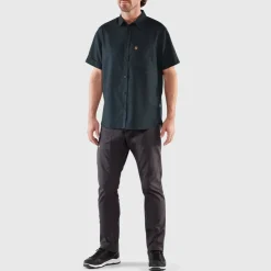 Shirts-Fjallraven Mens Ovik Travel SS Shirt - Green