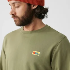 Fleece & Mid Layer-Fjallraven Mens Vardag Sweater - Storm