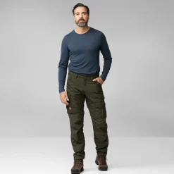 Trousers & Leg Wear-Fjallraven Mens Vidda Pro Trousers - Dark Grey-Black