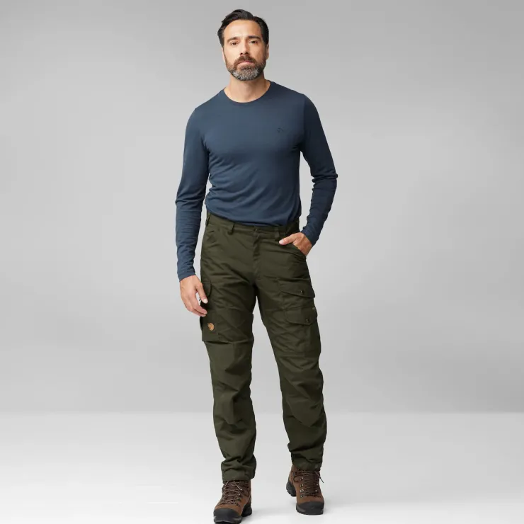 Trousers & Leg Wear-Fjallraven Mens Vidda Pro Trousers - Dark Olive-Black