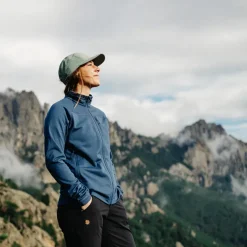 Fleece & Mid Layer-Fjallraven Womens Abisko Lite Fleece Jacket - Indigo Blue
