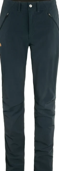 Trousers & Leggings-Fjallraven Womens Abisko Trail Stretch Trousers - Dark Navy