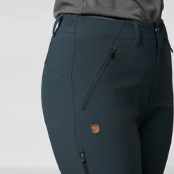 Trousers & Leggings-Fjallraven Womens Abisko Trail Stretch Trousers - Dark Navy