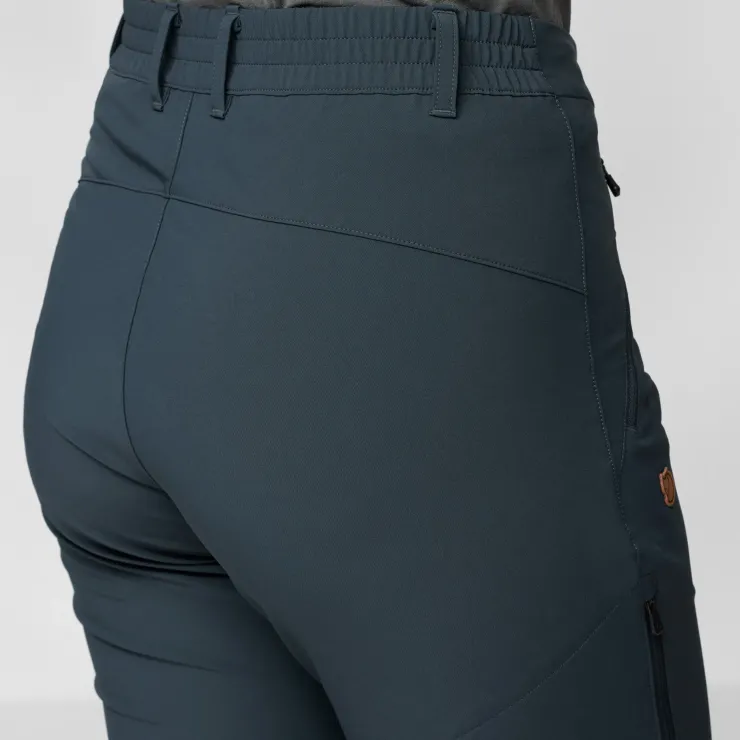 Trousers & Leggings-Fjallraven Womens Abisko Trail Stretch Trousers - Dark Navy