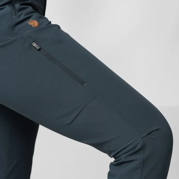 Trousers & Leggings-Fjallraven Womens Abisko Trail Stretch Trousers - Dark Navy