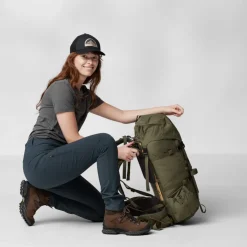 Trousers & Leggings-Fjallraven Womens Abisko Trail Stretch Trousers - Dark Navy