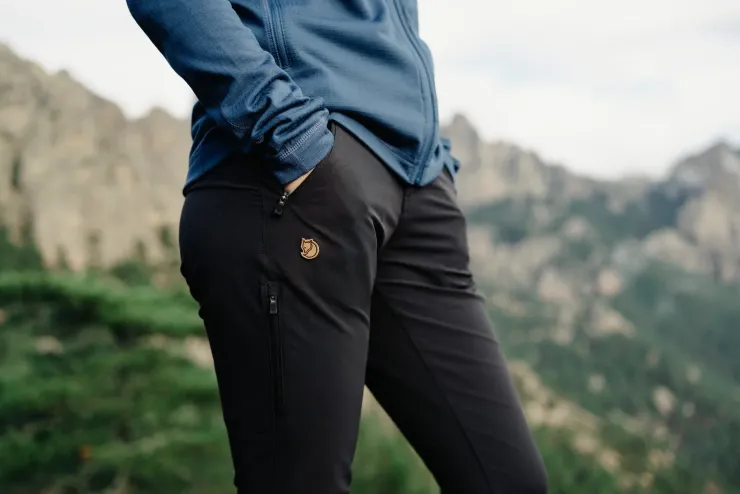 Trousers & Leggings-Fjallraven Womens Abisko Trail Stretch Trousers - Dark Navy