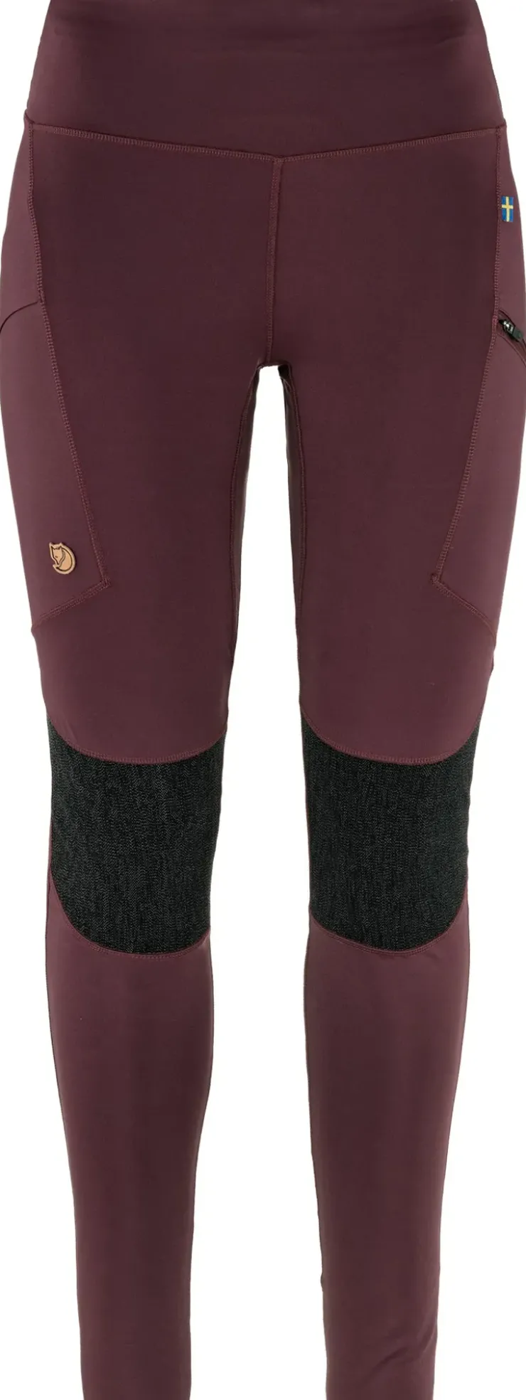 Trousers & Leggings-Fjallraven Womens Abisko Trekking Tights HD - Port
