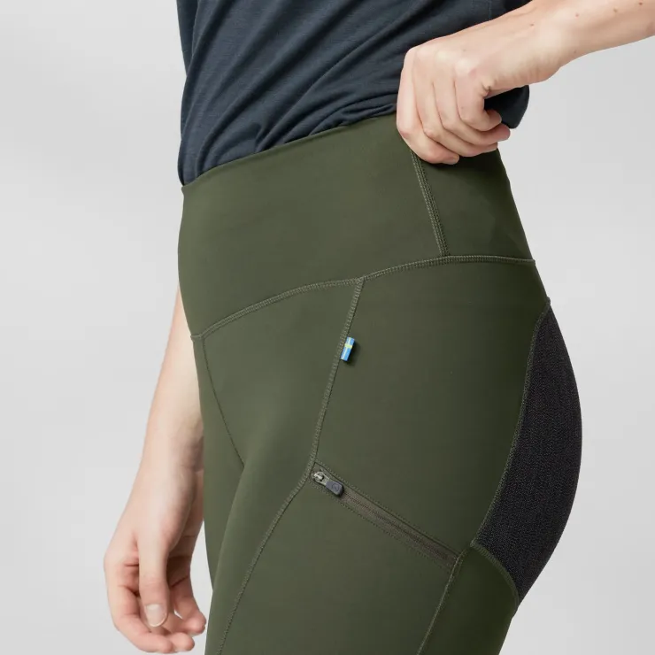 Trousers & Leggings-Fjallraven Womens Abisko Trekking Tights HD - Port