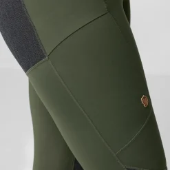 Trousers & Leggings-Fjallraven Womens Abisko Trekking Tights HD - Port