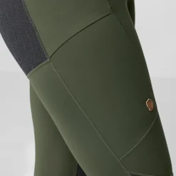 Trousers & Leggings-Fjallraven Womens Abisko Trekking Tights HD - Deep Forest
