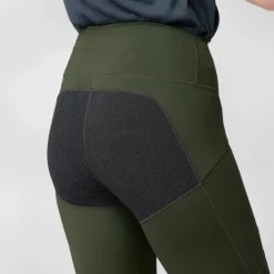 Trousers & Leggings-Fjallraven Womens Abisko Trekking Tights HD - Deep Forest