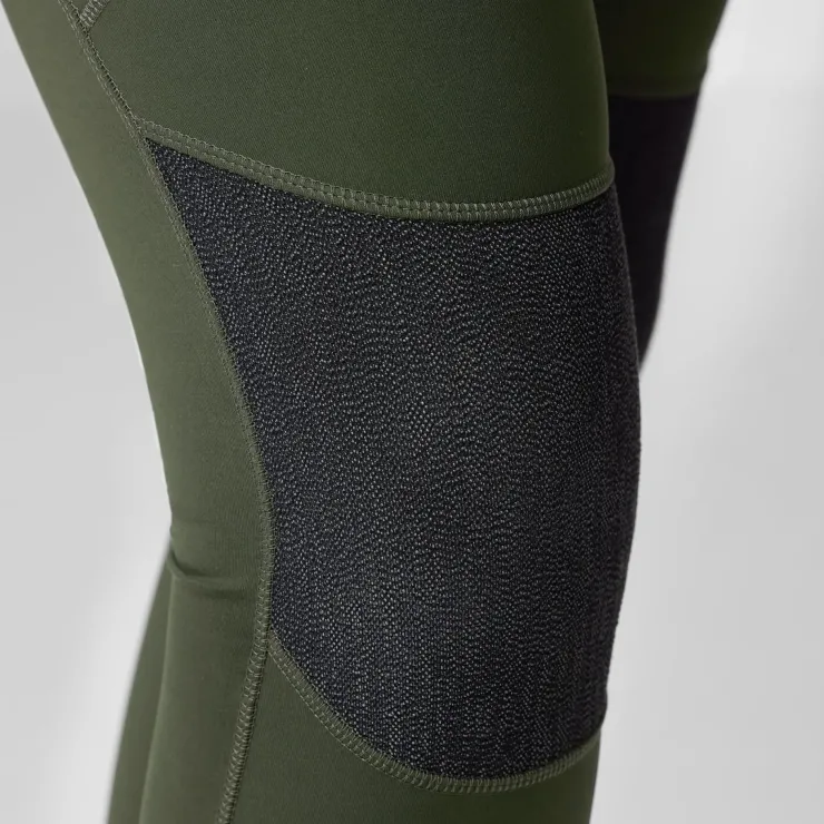 Trousers & Leggings-Fjallraven Womens Abisko Trekking Tights HD - Deep Forest