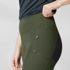 Trousers & Leggings-Fjallraven Womens Abisko Trekking Tights HD - Black