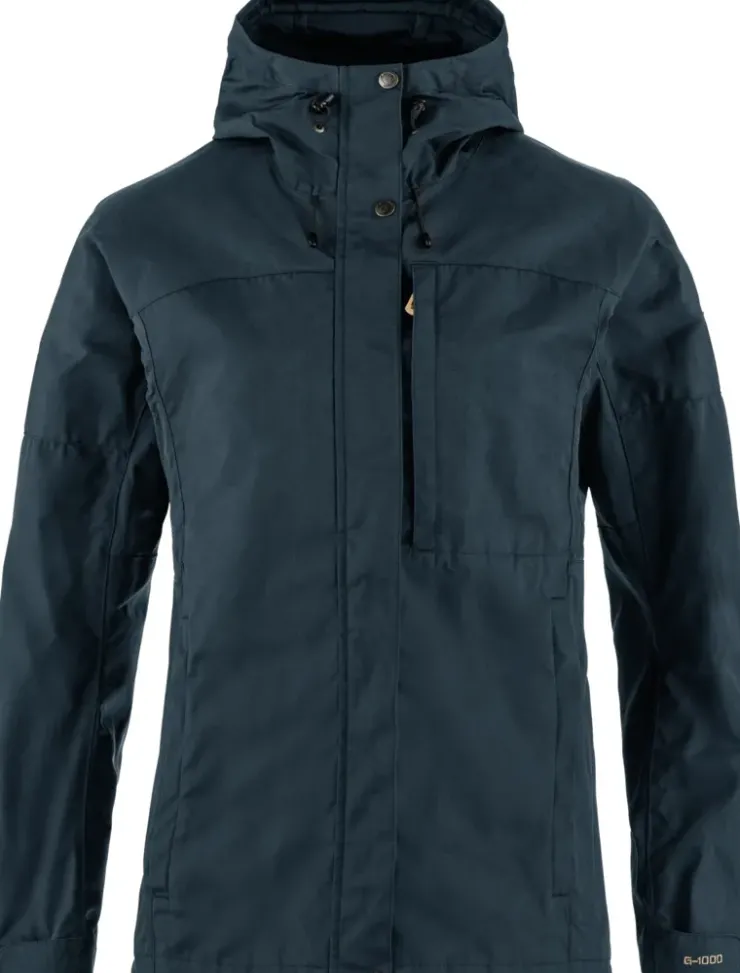 Casual Jackets-Fjallraven Womens Kaipak Jacket - Dark Navy