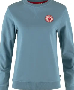 Fleece & Mid Layer-Fjallraven Womens 1960 Logo Badge Sweater - Dawn Blue