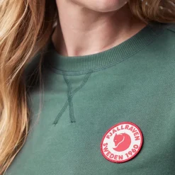 Fleece & Mid Layer-Fjallraven Womens 1960 Logo Badge Sweater - Dawn Blue