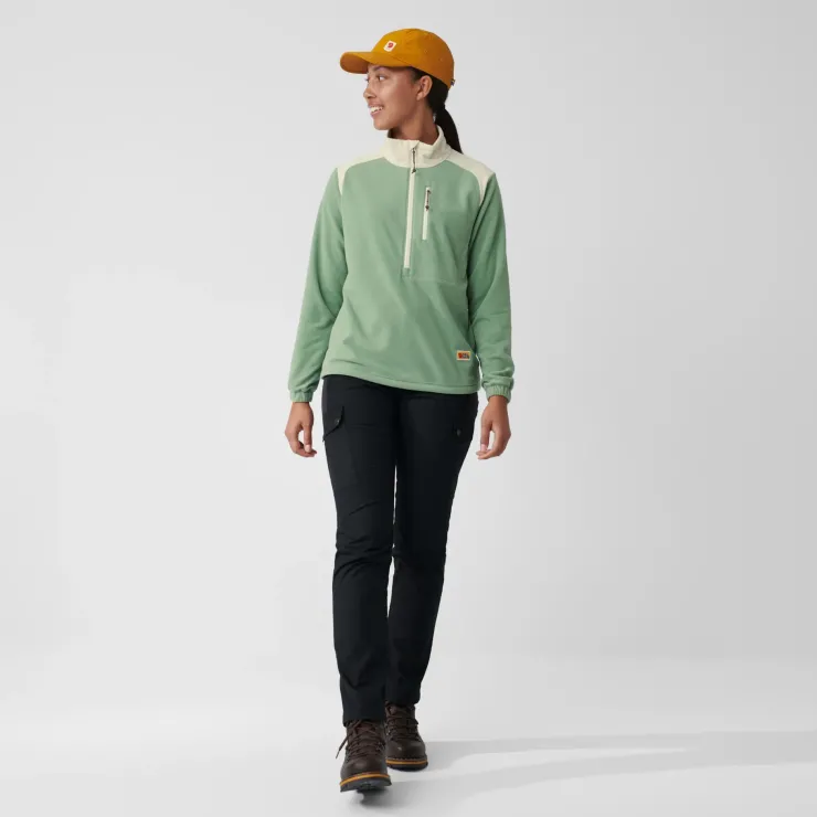 Fleece & Mid Layer-Fjallraven Womens Vardag Lite Fleece - Patina Green