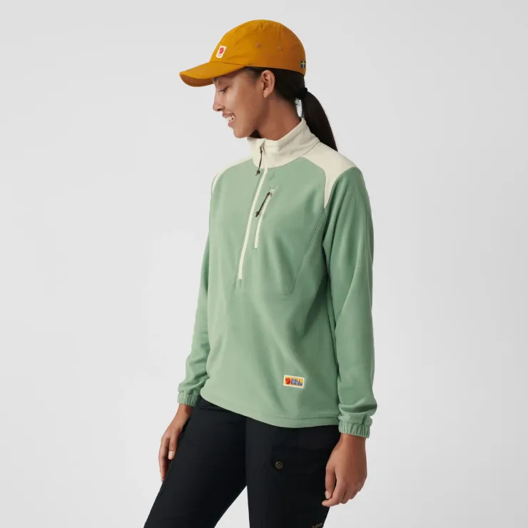 Fleece & Mid Layer-Fjallraven Womens Vardag Lite Fleece - Patina Green