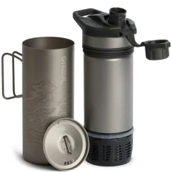 Water Purification-Grayl GeoPress Ti Purifier Plus Cook Lid - Covert Black