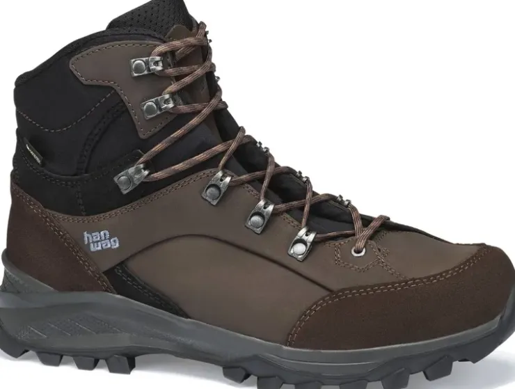 Hiking Shoes & Boots|Hiking Boots-Hanwag Mens Alta Bunion II GTX Boots - Mocca-Black