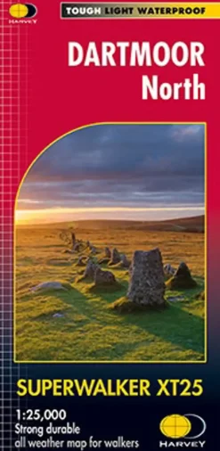 Maps And Books-Harvey's Harvey Dartmoor North Superwalker Map