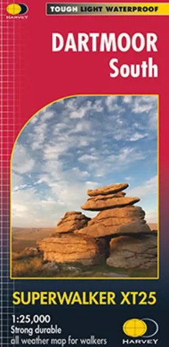 Maps And Books-Harvey's Harvey Dartmoor South Superwalker Map