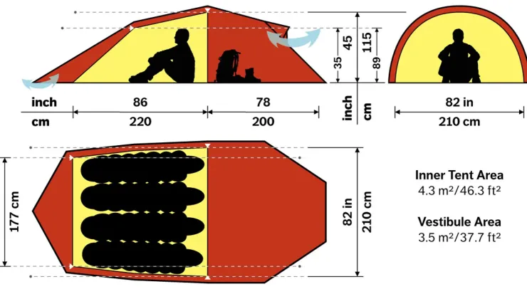 Backpacking & Lightweight Tents-Hilleberg Nallo 4 GT Tent - Sand