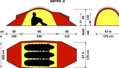 Backpacking & Lightweight Tents-Hilleberg Saivo 3 Tent - Red