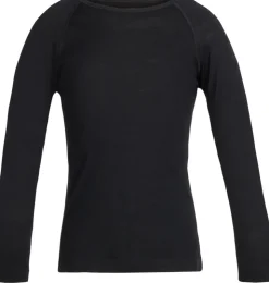 Base Layer-Icebreaker Kids 200 Oasis Long Sleeved Crewe Top - Black