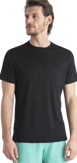 T-Shirts & Baselayers-Icebreaker Mens Merino 125 Cool-Lite Sphere III SS Tee - Black