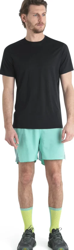 T-Shirts & Baselayers-Icebreaker Mens Merino 125 Cool-Lite Sphere III SS Tee - Black