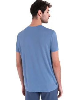 T-Shirts & Baselayers-Icebreaker Mens Merino 150 Tech Lite III SS Tee - Van Camp - Kyanite
