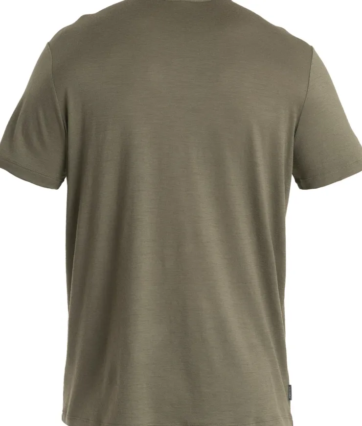 T-Shirts & Baselayers-Icebreaker Mens Merino 150 Tech Lite III SS Tee - Logo Reflective - Loden