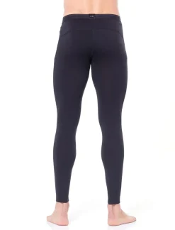 Trousers & Leg Wear-Icebreaker Mens 200 Oasis Leggings - Black