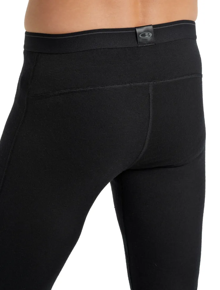 Trousers & Leg Wear-Icebreaker Mens 200 Oasis Leggings - Black