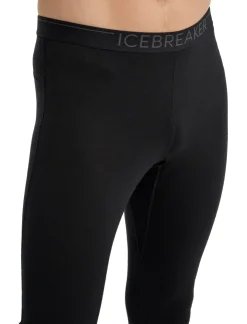 Trousers & Leg Wear-Icebreaker Mens 200 Oasis Leggings - Black
